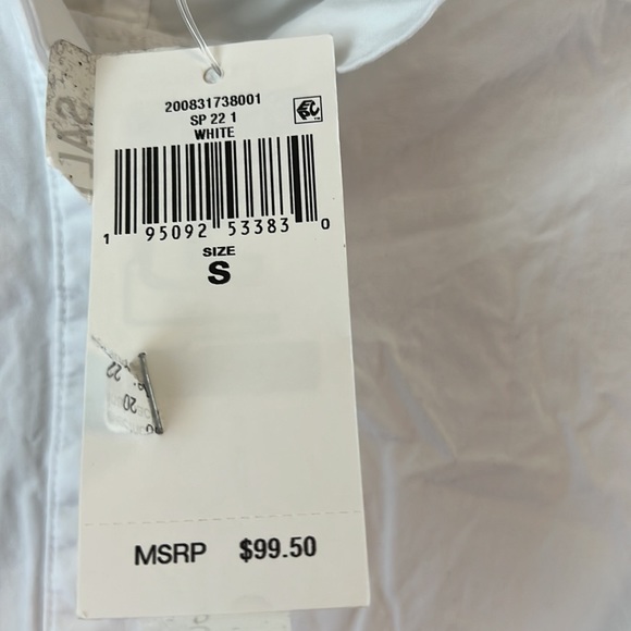 Lauren Ralph Lauren Cotton Puffed Long Sleeves Button Down Self-Tie Front Shirt - Picture 12 of 15